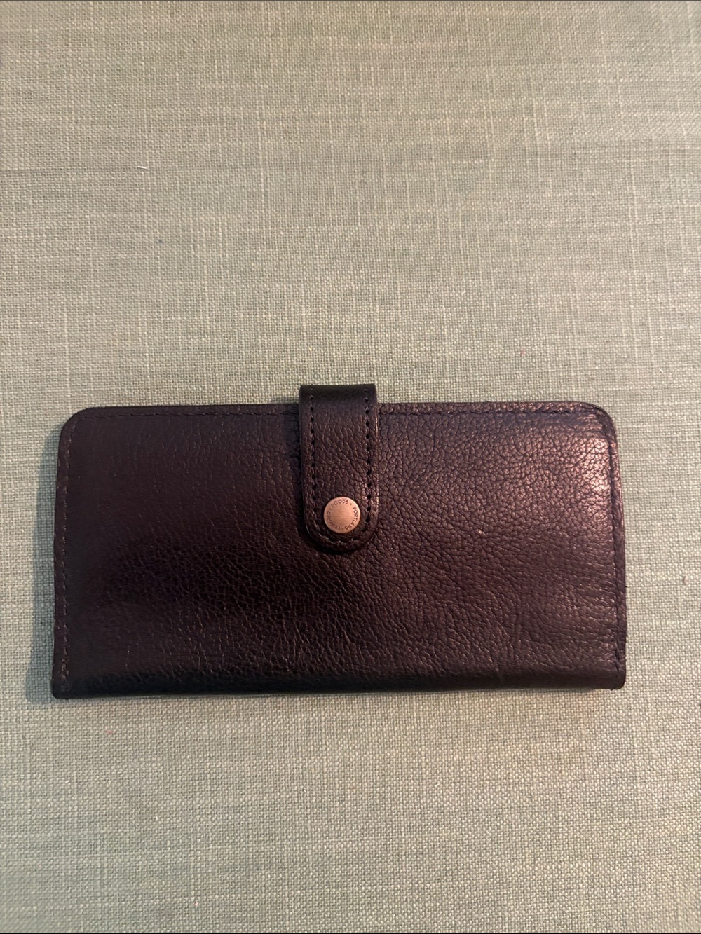 Portland Leather Classic Black Leather Women's Wallet with Snap Closure